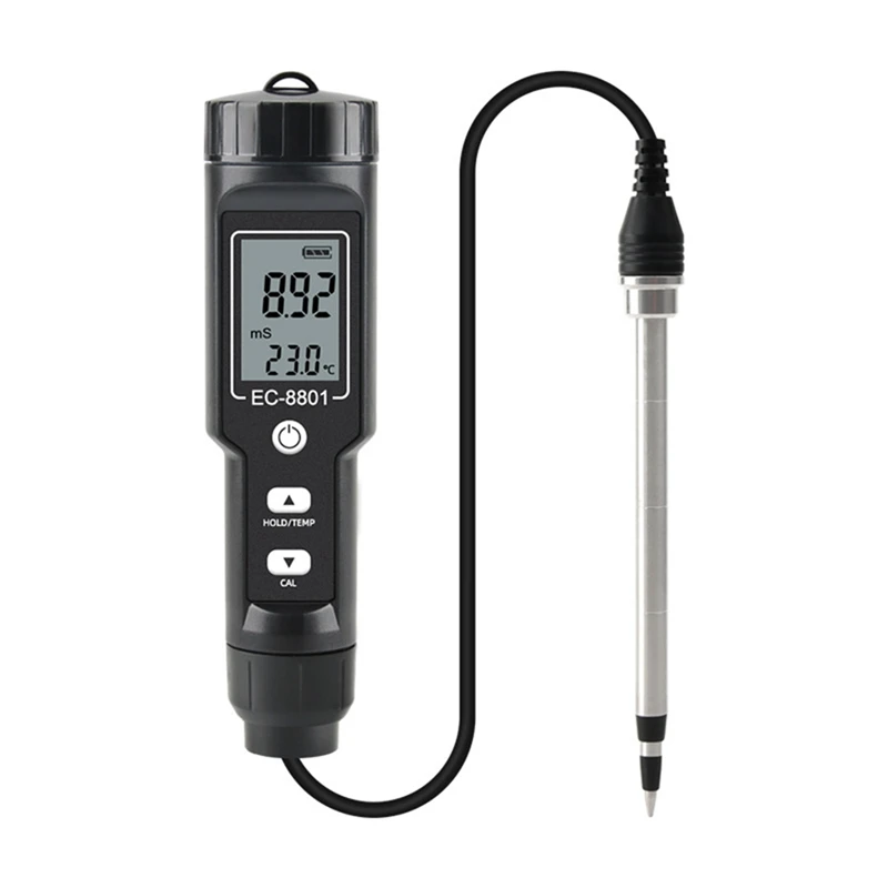 

Digital EC/Temperature Soil Tester Measurement Analysis Automatic Meter Removable Electrode Waterproof