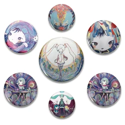 58/44/32MM Kikuo Anime Character Button Pin Ręcznie robiona broszka do ubrań Kreskówka Odznaka Plecak Dekoracja Biżuteria Akcesoria