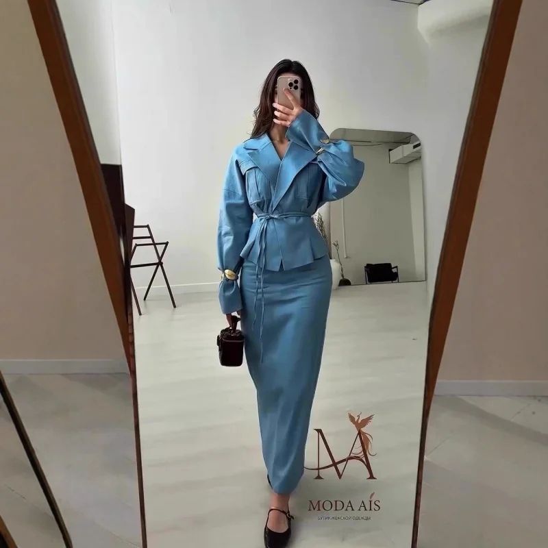 

2025Autumn Fashionable Elegant Long Sleeve Soft Long Dress Set Dress