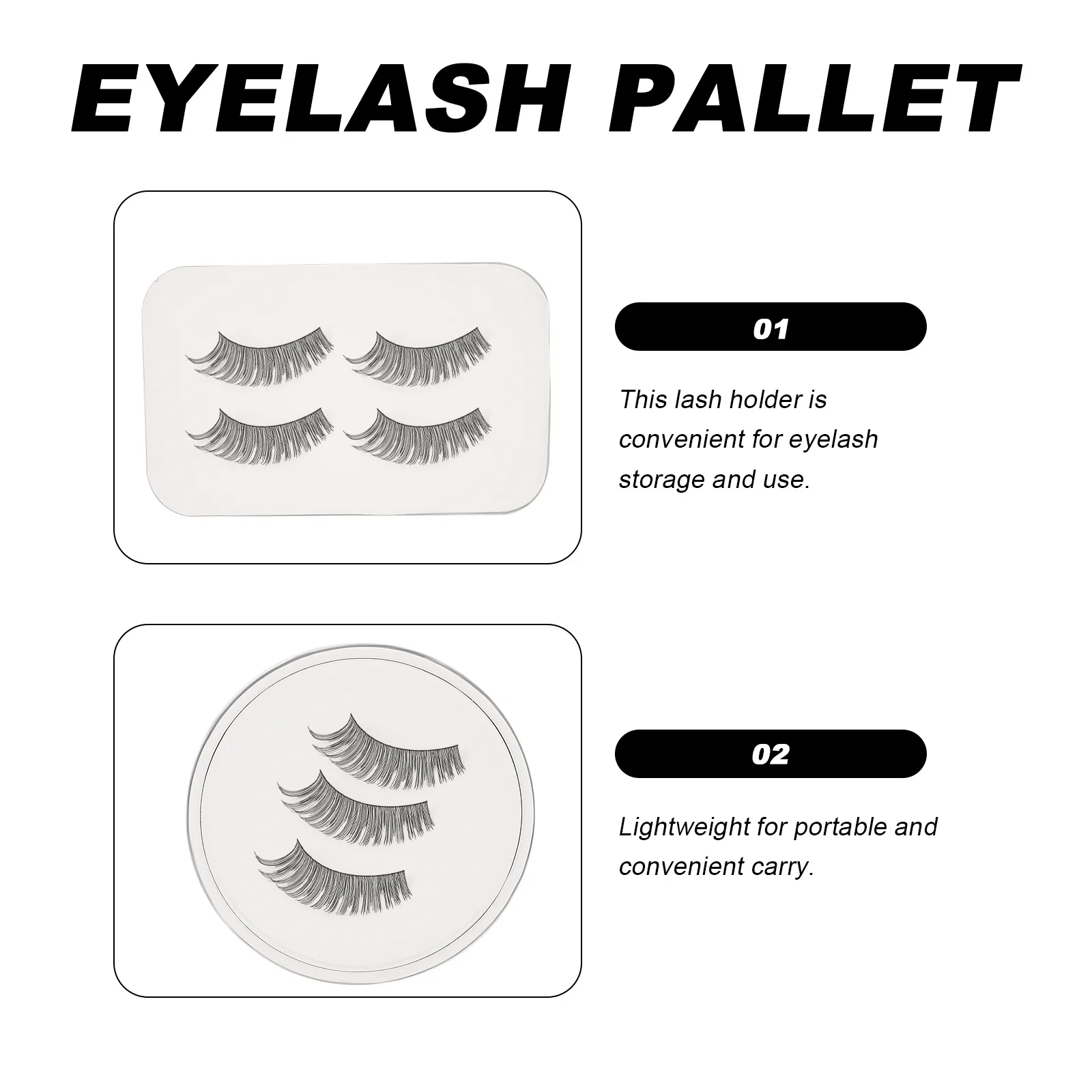 4-teilige Werkzeuge für falsche Wimpern, Mehrzweck-Wimpernverlängerung, Acrylpalette zum einfachen Wimperngreifen und Fächerherstellungsverfahren