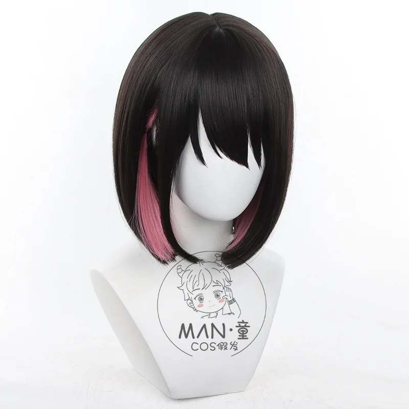 Peluca de Cosplay de Zenless Zone Zero Ellen Joe para hombres y mujeres, horquilla de pelo sintético resistente, traje de Halloween, utilería de Roleplay, 33cm