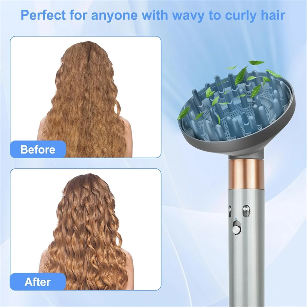 Diffuser Attachment Large Round Volumizing Brush for HS01 HS05 Curling Iron Styling