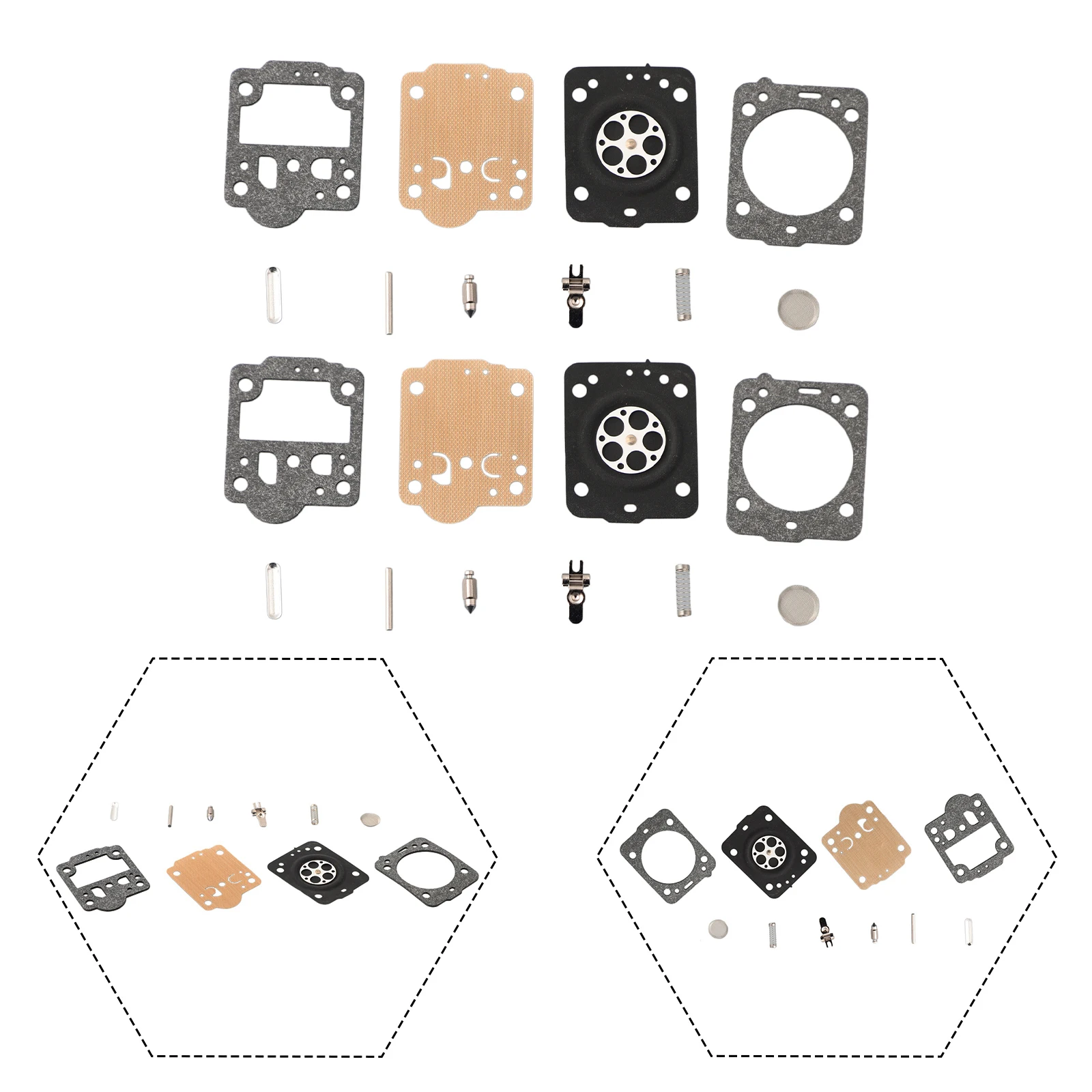 2PCS Carburetor Carb Repair Rebuild Kit Metal For Jonsered CS2240 For 440 235 236 240 Garden Power Tool Replacement Accessories