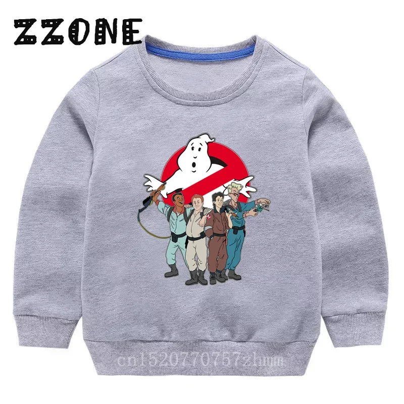 Kids Sweatshirts Old School Ghostbuster Stay Puft Cartoon Funny Children Hoodies Baby Pullover Outwear Tops Girls Boys Clothes