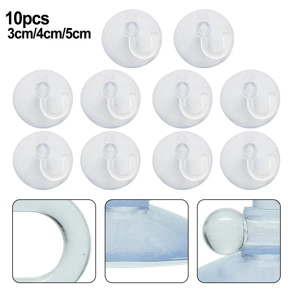 Mushroom Head Clear Suction Cups Strong Transparent Hooks Suckers Cup Sucker Wall Storage Holder Car Hooks Bathroom Accessories