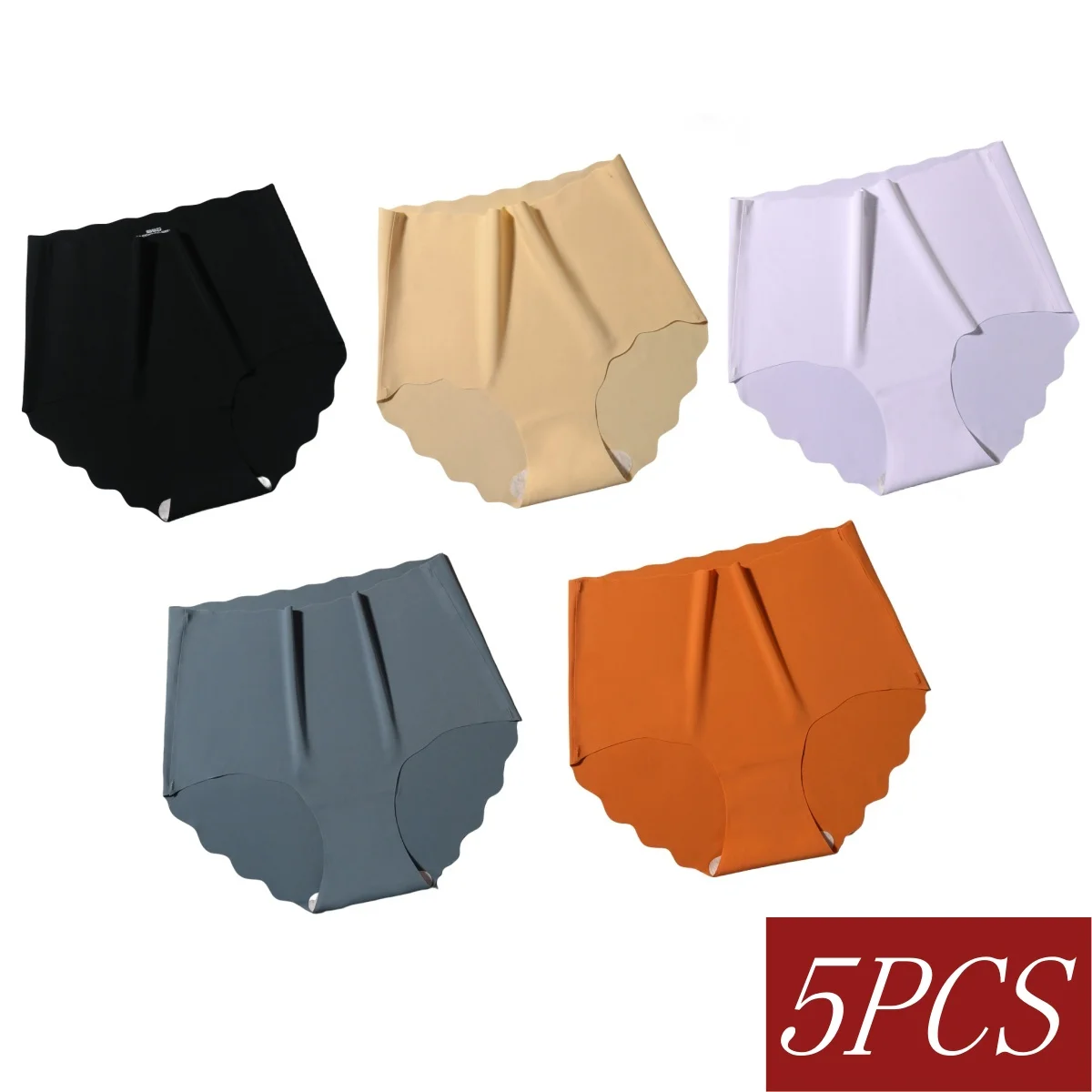 

5Pcs/Set Seamless Panties Women Invisible Briefs Female Underpants High Waist Panties Ultra-thin Underwear Silky Sexy Lingerie