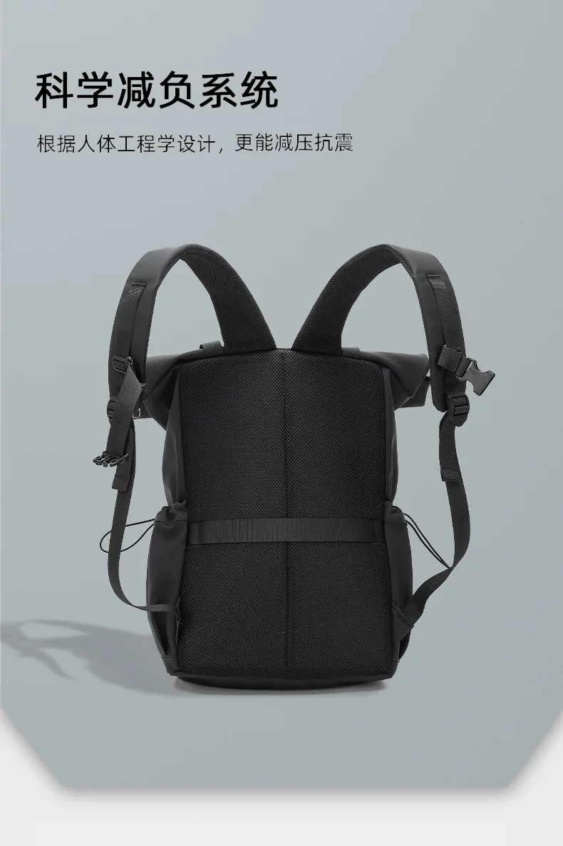 Zdjęcie 4: Stylowy plecak z zamkiem rolkowym 30L, plecak podróżny na laptopa, do pracy i na co dzień z portem USB, wysokiej jakości plecak casualowy unisex.