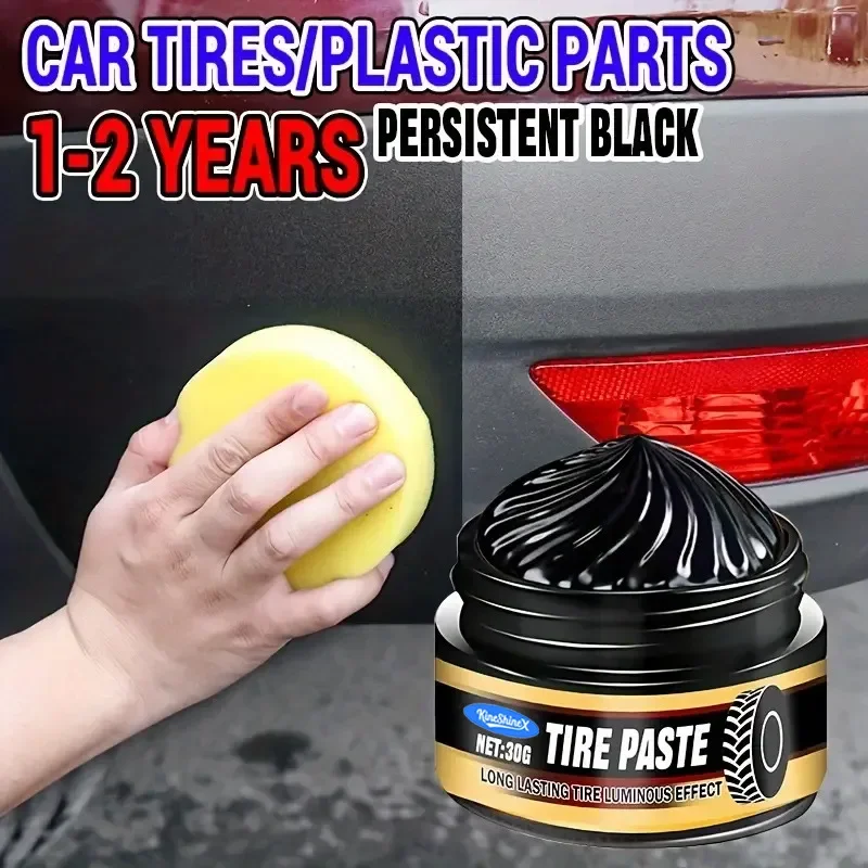 Tire Wax for Long-lasting Brightness Protection, Oil for Automotive Plastic Parts Refurbishment, Scratch Removal, Repair Paste