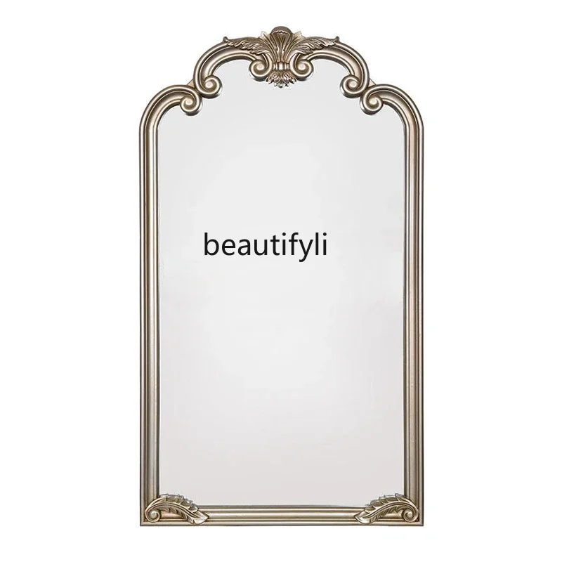 

European dressing retro full body fitting cloakroom French engraved bedroom American floor mirror