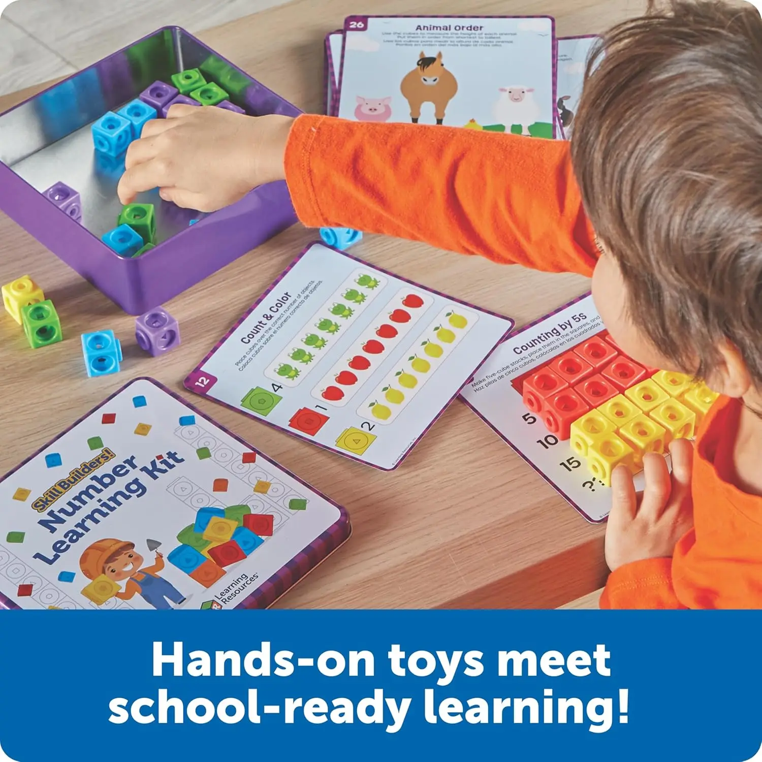Kit Pembelajaran Angka Pembangun Keterampilan, Manipulatif Matematika, Kubus Penghubung, Perlengkapan Homeschool, Yang Harus Dimiliki di Kelas Prasekolah, Todd