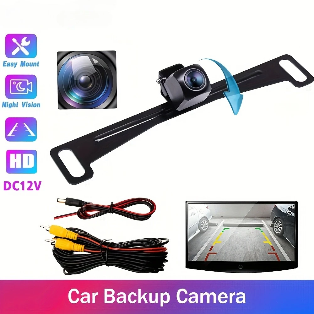 Easy-Install & Adjustable Angle Rearview Camera Mount - Safe Parking Assist,Night Vision, for SUVs, Sedans, RVs, and Vans