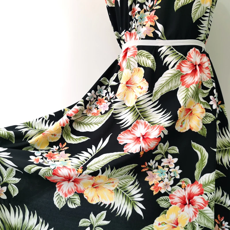 1 meter X 1.4 meter Black Hawaii Poplin Fabric Soft Dress Material Viscose