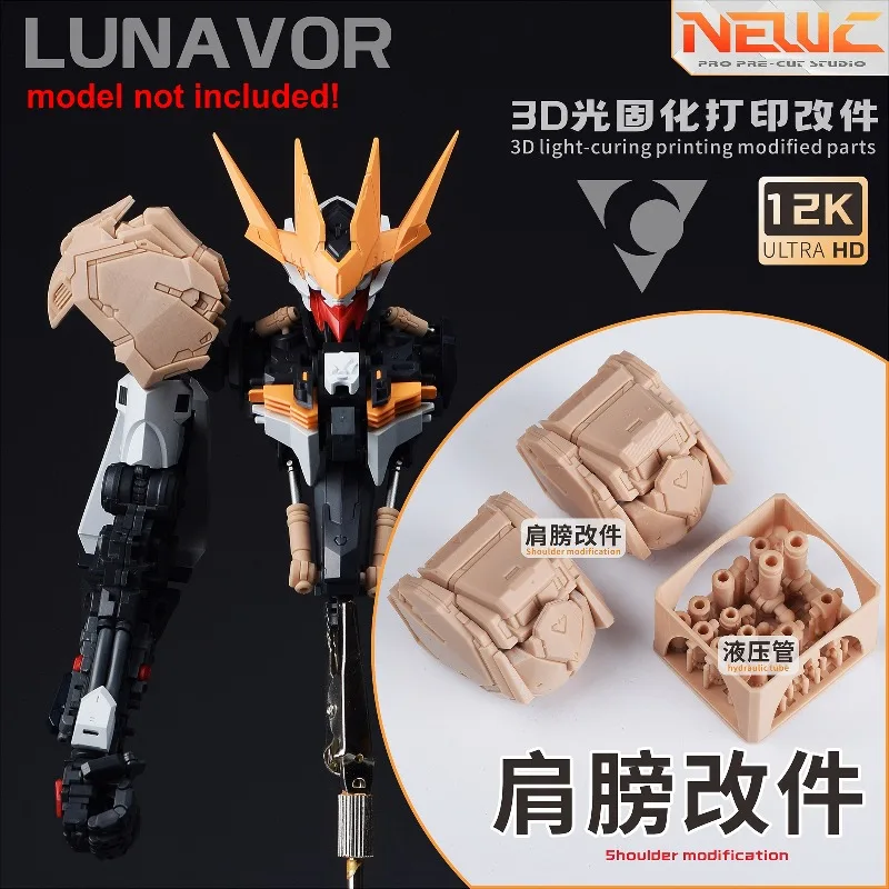 NewC Shoulder Parts Hydraulic Tube Head Antenna Model 3D Printing Accessories for LUNAVOR XY-01 Fenrir Wolf King