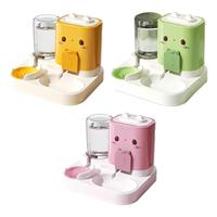 2 in 1 Automatic Pet Feeder Cats Feeder Container Portable Compact Household Removable Pet Feeding Bowl for Kitten Small Dogs