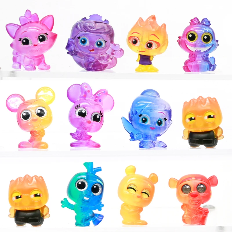 Doorables 유리 눈 블라인드 박스 컬러 반투명 수집품 희귀 만화 액션 피규어 결함이 있는 정통 느슨한 화물