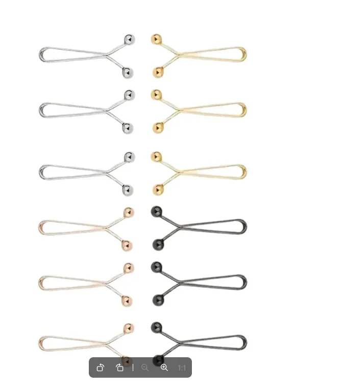Wire Clip Headscarf with Tie Clip Adjustable Shirt Hem Shortener Pants Waist Reducer Cuff Tightener Fashion Accessory