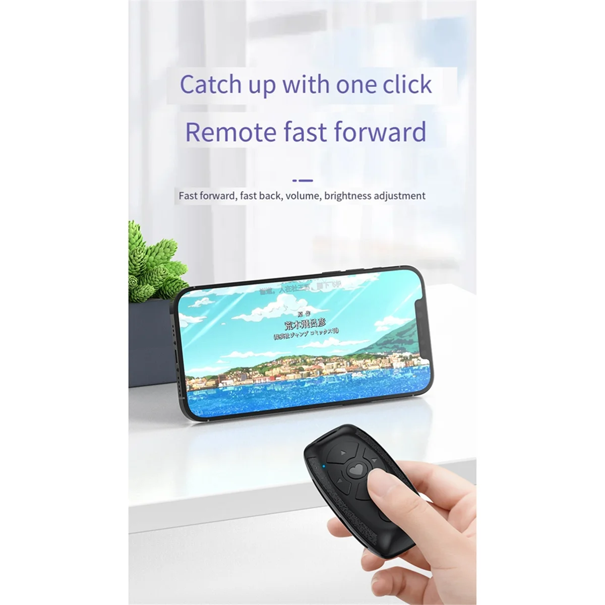 Abzv-controle remoto bluetooth recarregável multifuncional para telefones, turner de página de e-book e liberação do obturador da câmera selfie