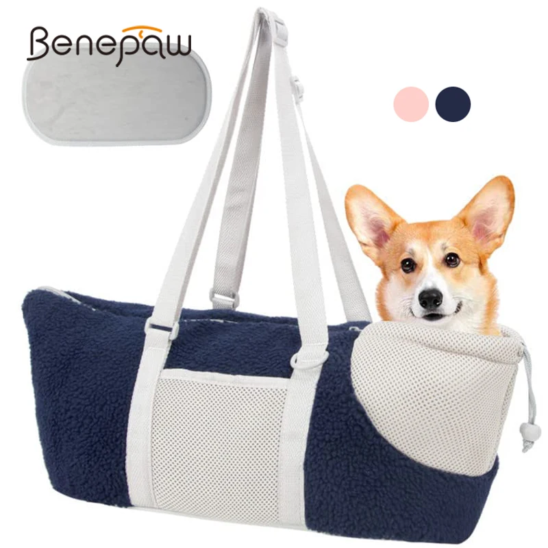 Benepaw – sac de transport Portable pour animaux de compagnie, conception à fermeture éclair réglable, petit sac de transport pour chien, coussin souple amovible, corde fixe de voyage