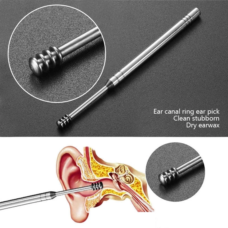 Xiaomi Ear Wax Pickers Stainless Steel Earpick Wax Remover Piercing Kit Earwax Curette Spoon Care Ear Clean Toolear Cleaner