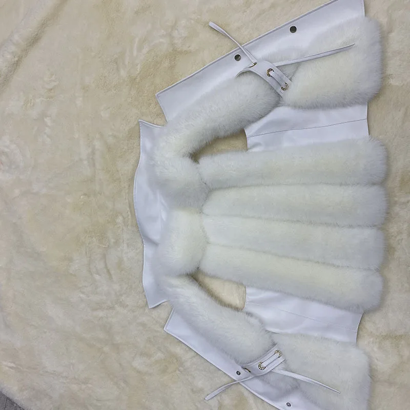 Outono e inverno novo quente casual retalhos feminino imitação de pele de raposa colete de grama