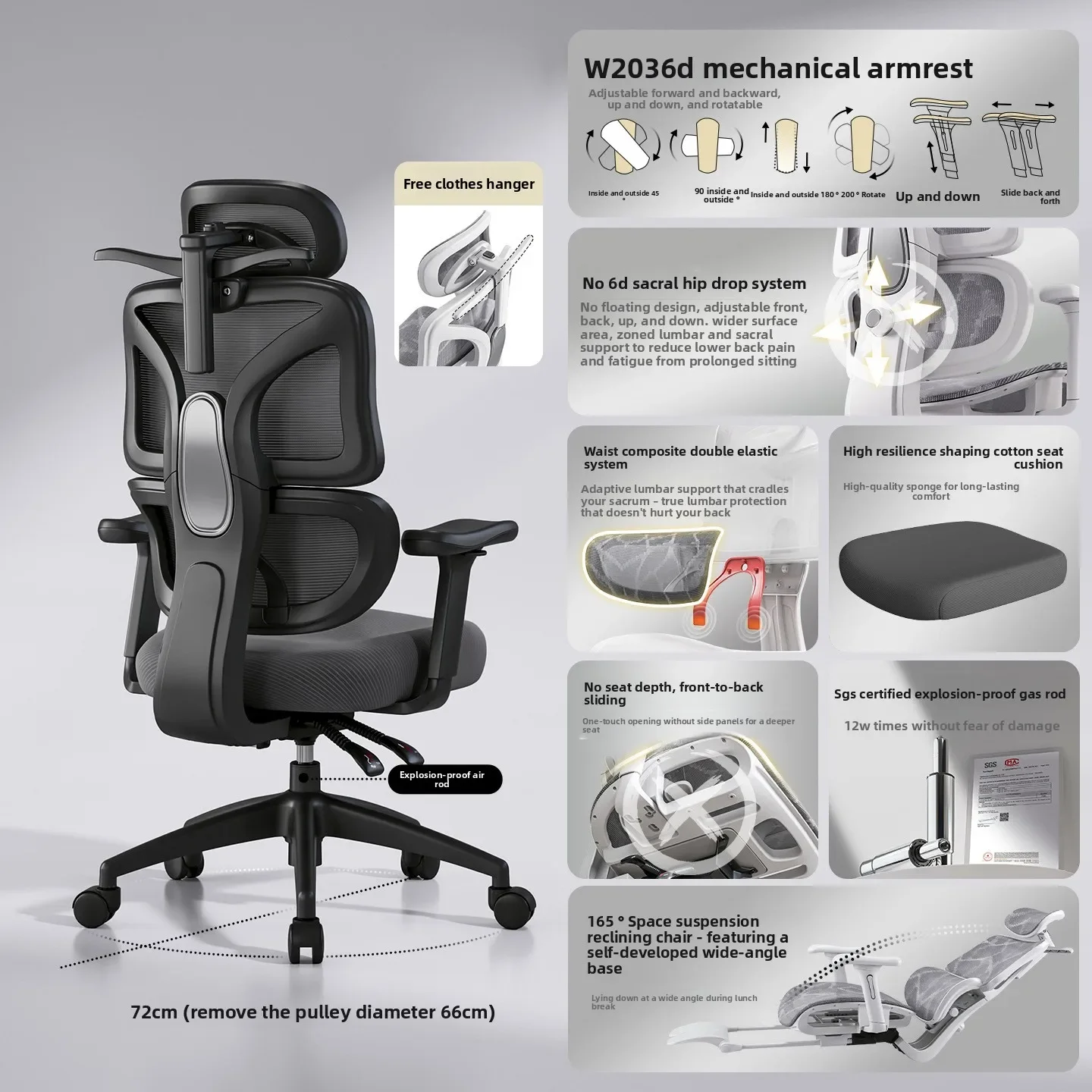 New Ergonomic chair, computer chair, reclining comfort, gaming chair, office chair, reclining seat