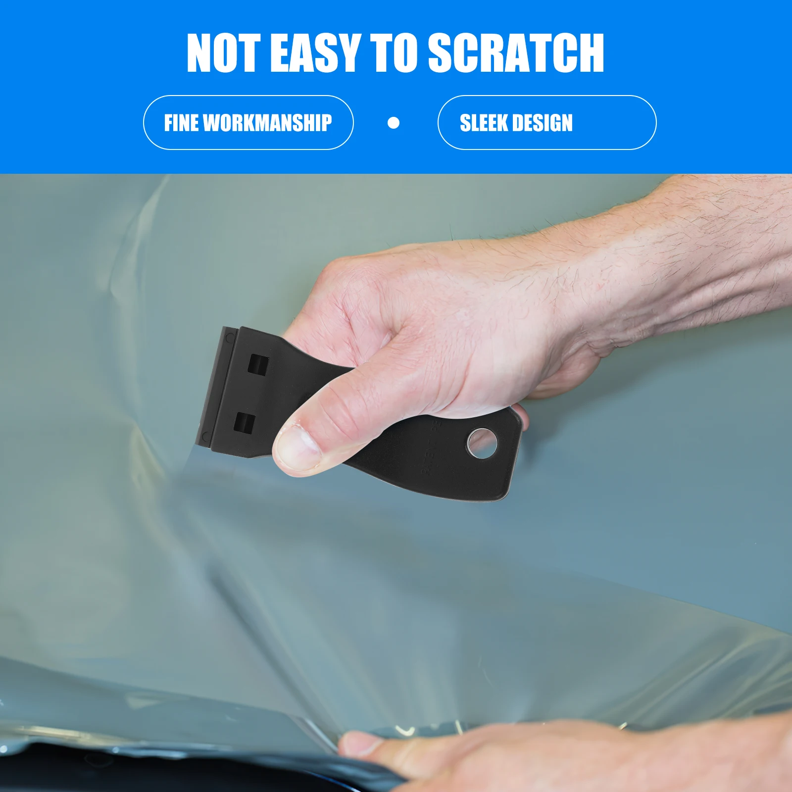 

1Set Plastic Adhesive Scraper Blades Set Durable Razor Scraper Tool for Removing Decal Window Film Cleaner