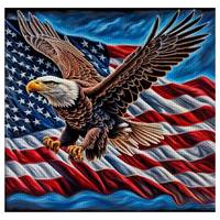 1pc 30X30CM/11.8inch Eagle stamped cross stitch kit DIY kit 11CT/14CT DIY Embroidered set DIY Cross-Stitch Set Eco-cotton Thread
