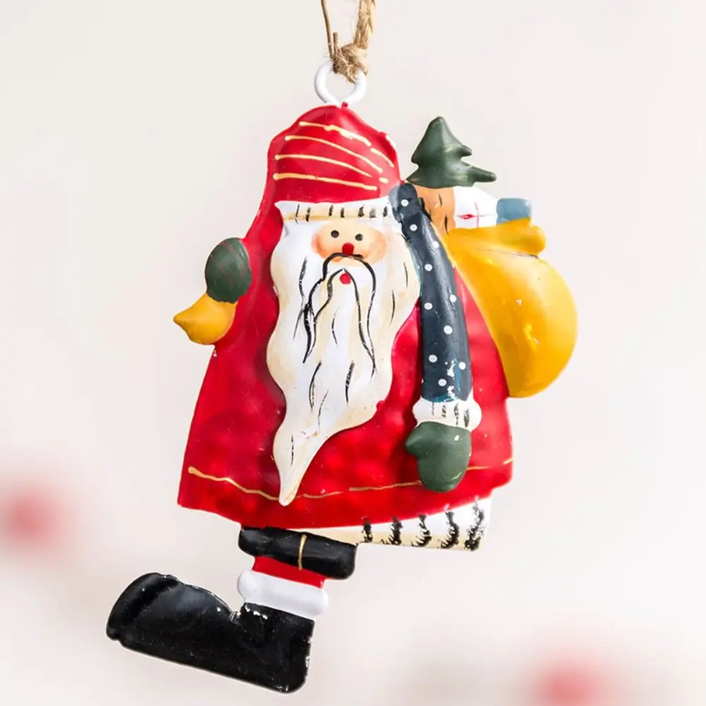 Angel Girl Xmas Angel Girl Pendant DIY Hand-painted Christmas Santa Ornaments Santa Claus Iron Craft Christmas Tree Accessories