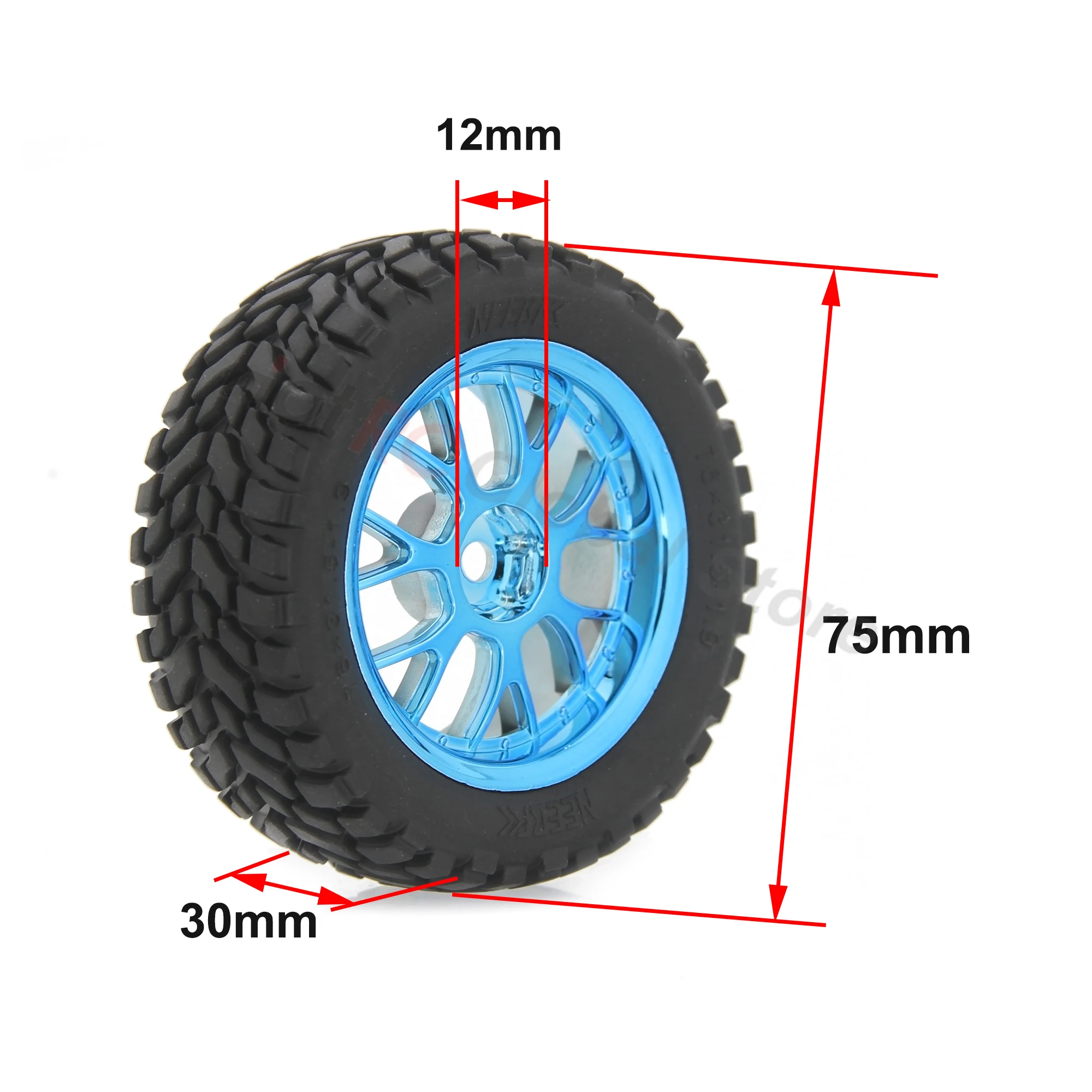 1/10 RC Racing Car Tire Rally On Road 1.9inch Tyre Wheel Plastic 12mm Hub Rim for Tamiya TT01 TT02 XV01 Wltoys Car Accessories