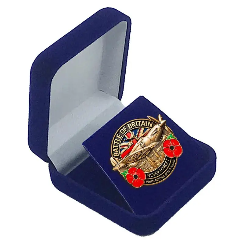 Britain Badge Keepsake 1940-2024 Metal Commemorative Emblem Brooch For Soldiers Patriotic Badge 'Never ForgotSouvenir For Father