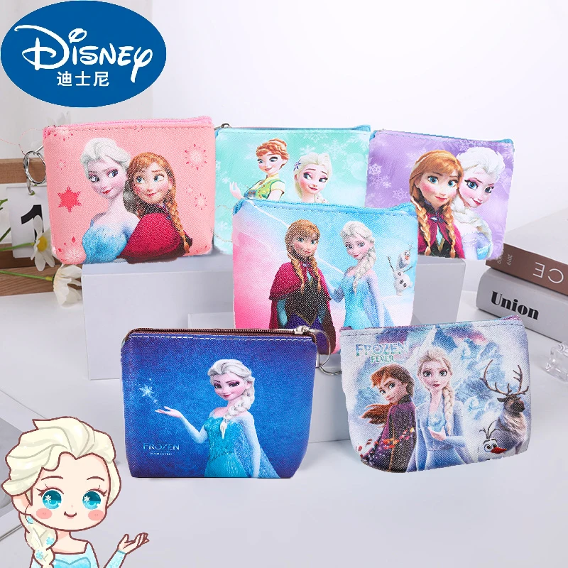 New Anime Disney Frozen Coin Purse Kawaii Elsa Anna Princess Mini Storage Bag Cartoon Children Girl Wallet Gifts