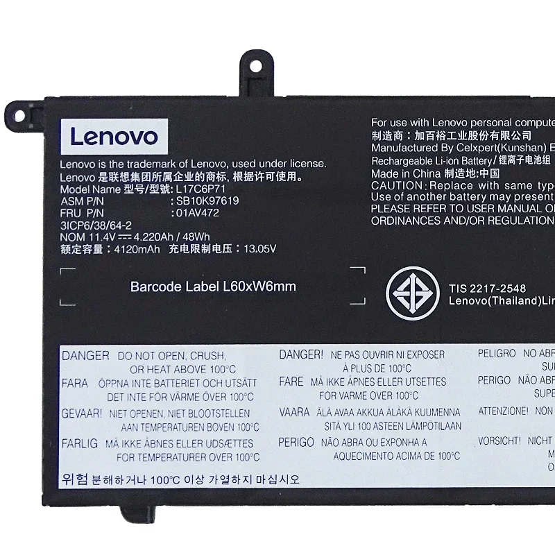 Lenovo ThinkPad X280 baterai Laptop asli baru 01AV470 01AV471 01AV472 01AV484 av485 485 485 485