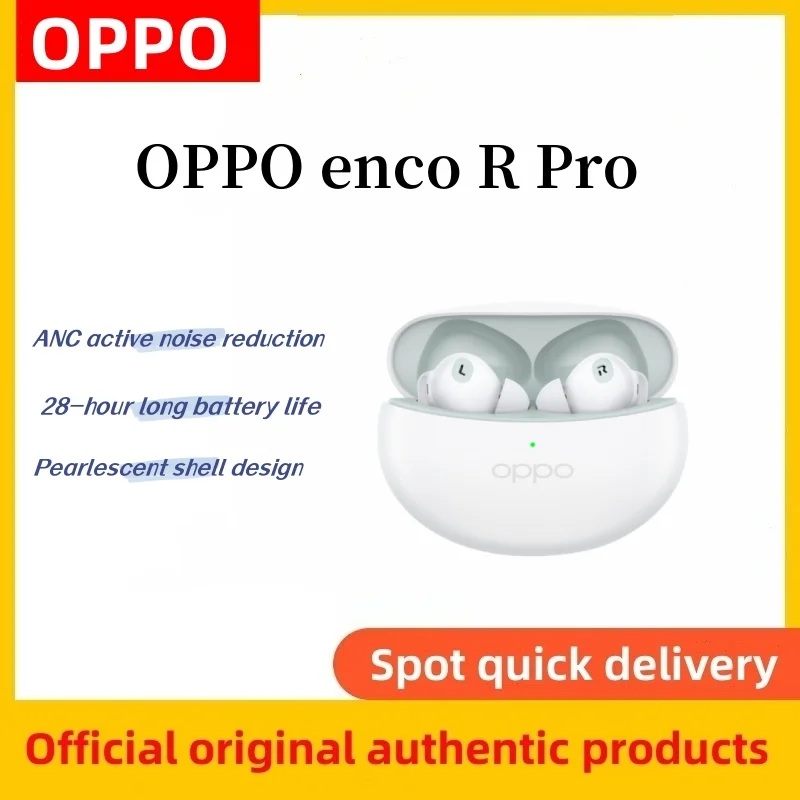 OPPO Enco R Pro true wireless Bluetooth headset Reno9 active noise reduction Bluetooth 5.2 In-ear headset low delay IP54.