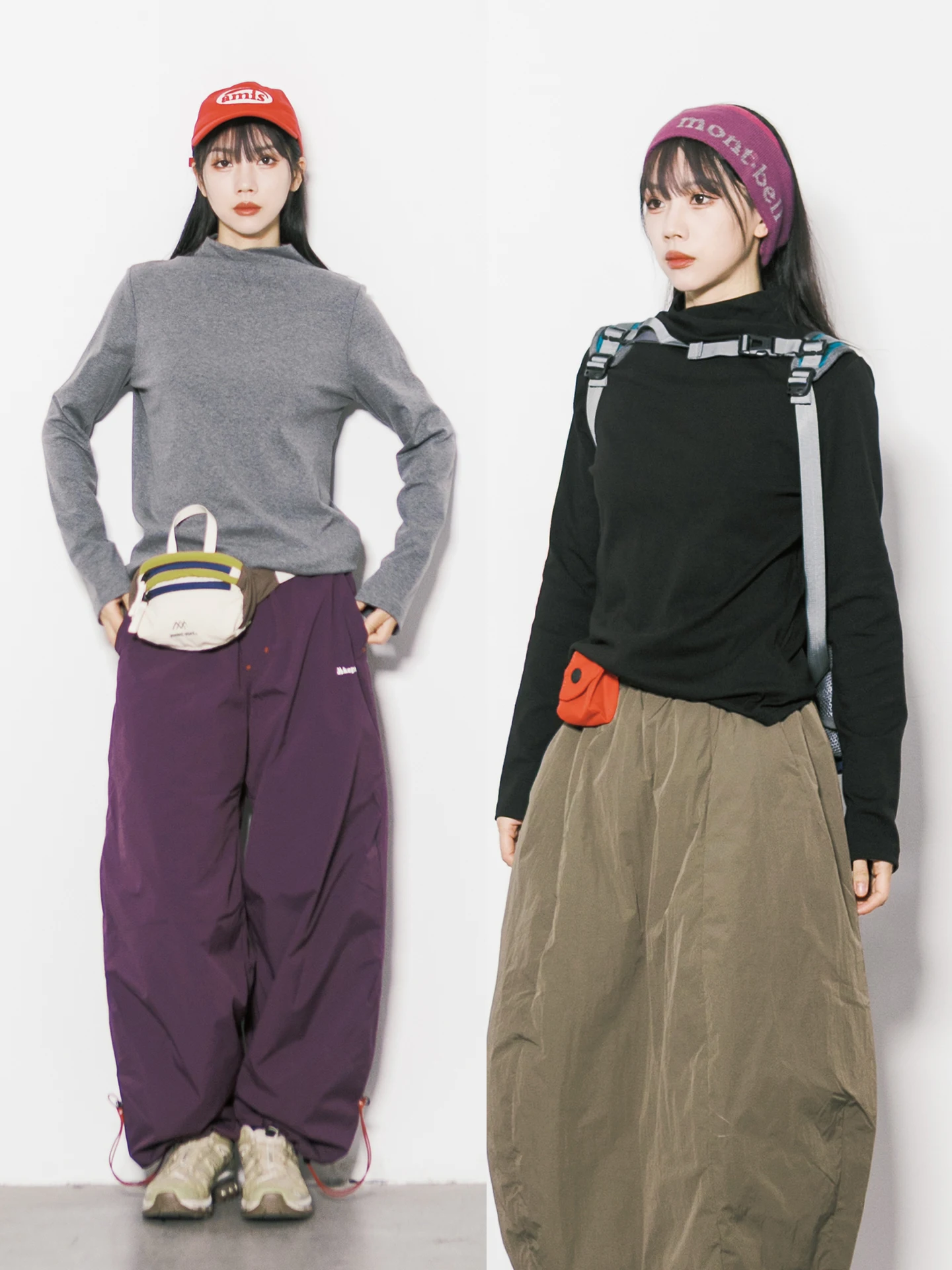 

RB Mountain Series Women's Long Sve T-irt Pure Color Slim Fit Basic Sle Overhead Outdoor Comfortable Soft Knitted Top