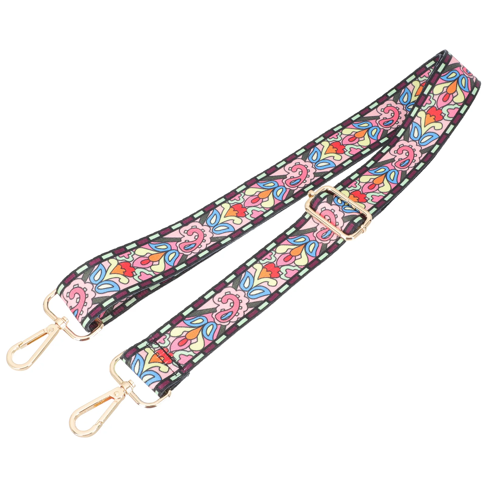 Banjo Strap Floral Printed Accessory One Shoulder Vintage Belt Polyester Straps