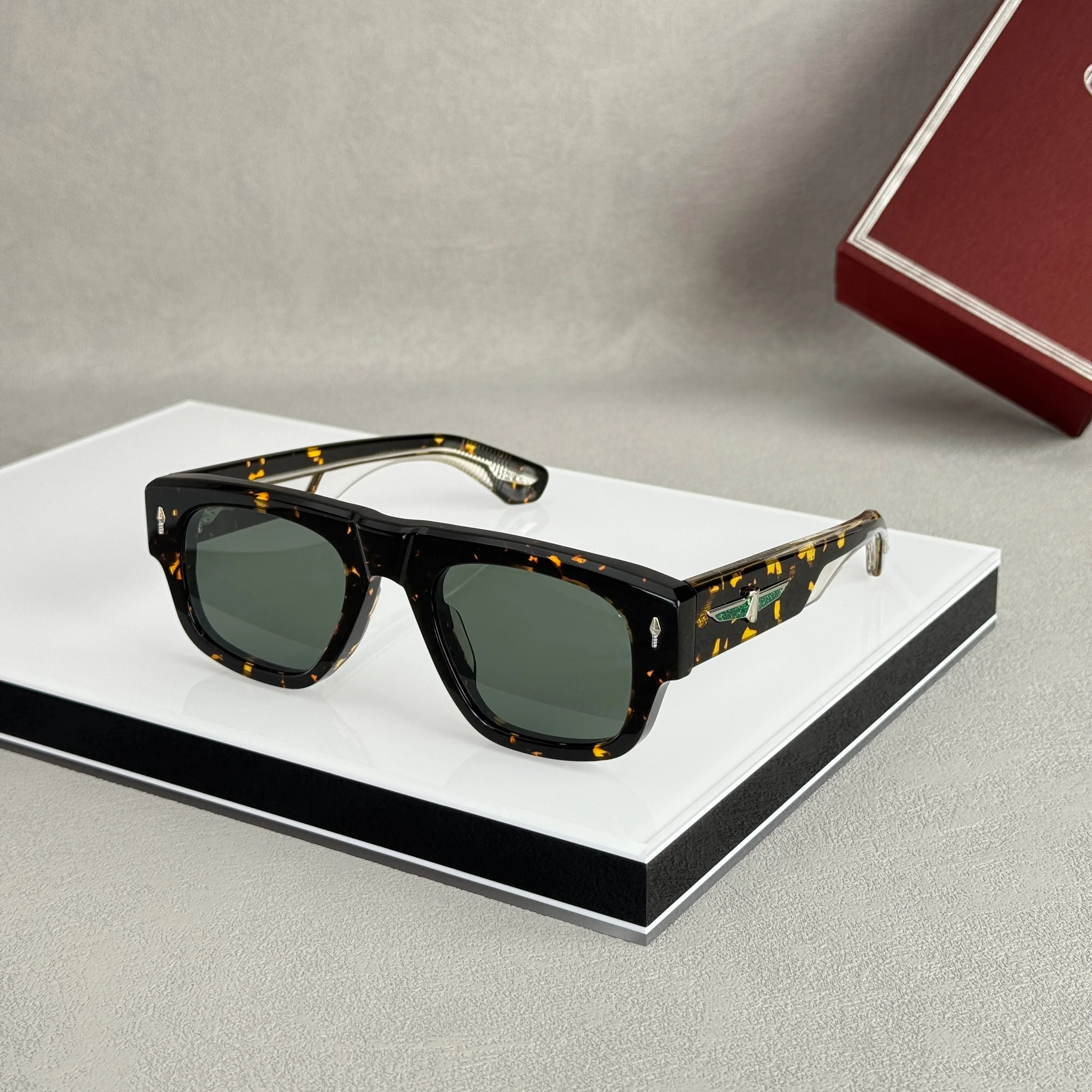 

JMM THUNDERCLOUD Sunglasses Luxury Designer Square Cateye Handmade in Japan Premium Acetate UV400 Unisex Eyewear with Case