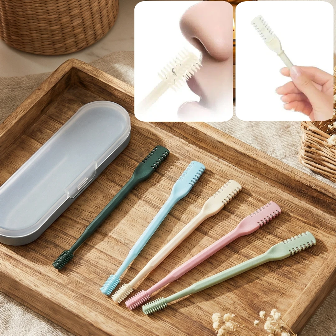 

3-12 шт. Модернизированная машинка для стрижки волос на носу 2-в-1, 360 градусов ° Вращающийся ручной инструмент для удаления волос в носу для женщин и мужчин, легкий для путешествий