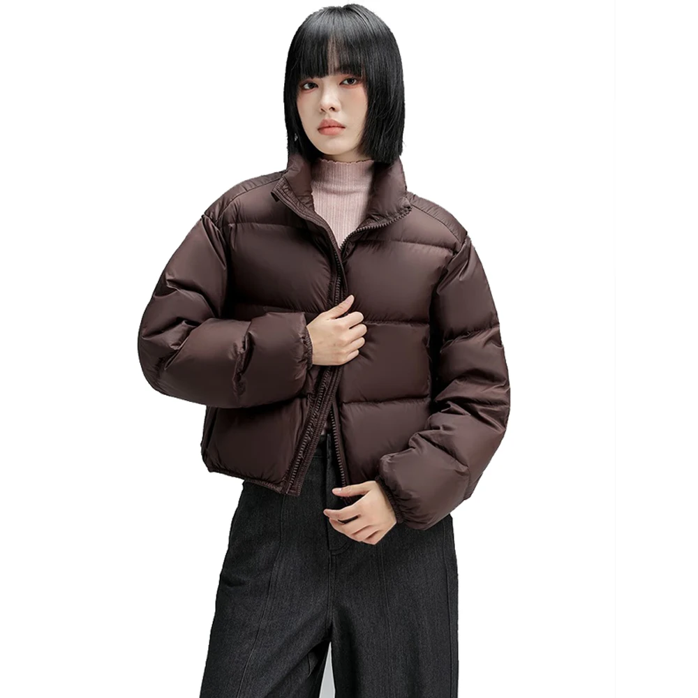 

fengyi new 90% white goose down coat down jacket for women short female warm jacket winter black brown S size 60kg M size 80kg
