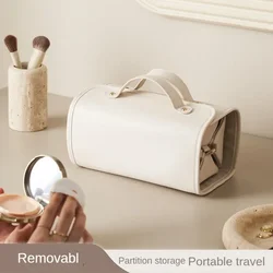 Borsa cosmetica portatile pieghevole di grande capacità di fascia alta Borsa cosmetica portatile da viaggio Borsa da toilette impermeabile