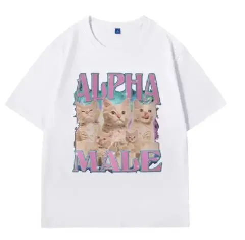 Joke Humor T Shirt Funny Cat Meme T Shirts My Honest Reaction Tops Casual Loose Oversized Short Sleeve Print O Neck Tees Unisex