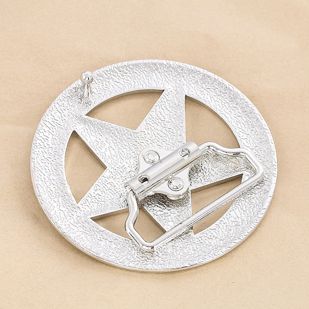 1PC Metal Pentagram Belt Buckle Western Cowboy Men's Belt Buckle Fashion Alloy Women's Jeans Accessories Party Gift