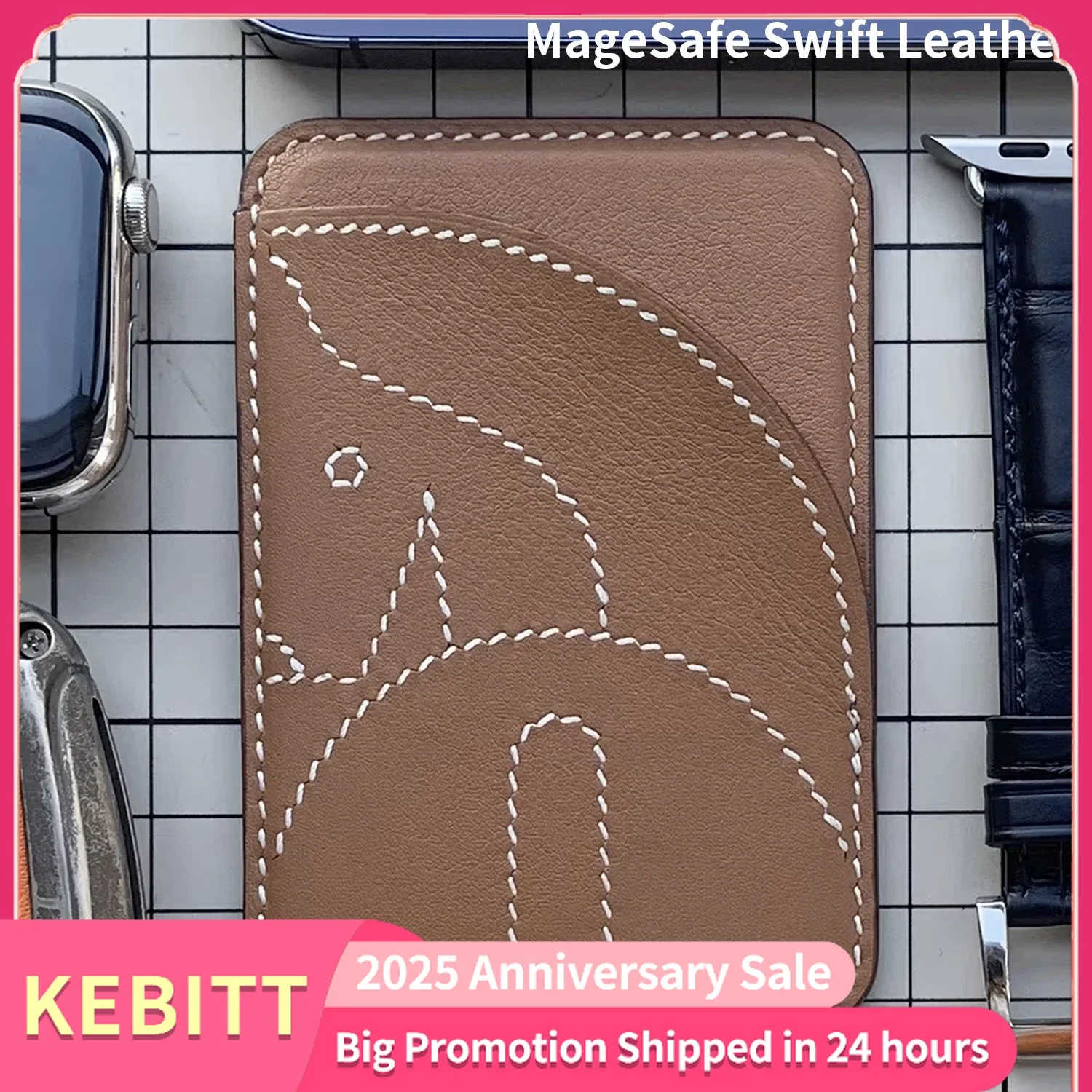 MageSafe Fashion Swift Leather Suitable for Apple Iphone magnetic suction