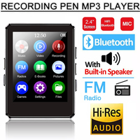 Portable MP3 Player Bluetooth 4.2 Hifi Music Stereo Speaker Mini MP4 Video Playback With LED Screen FM Radio Recording Walkman