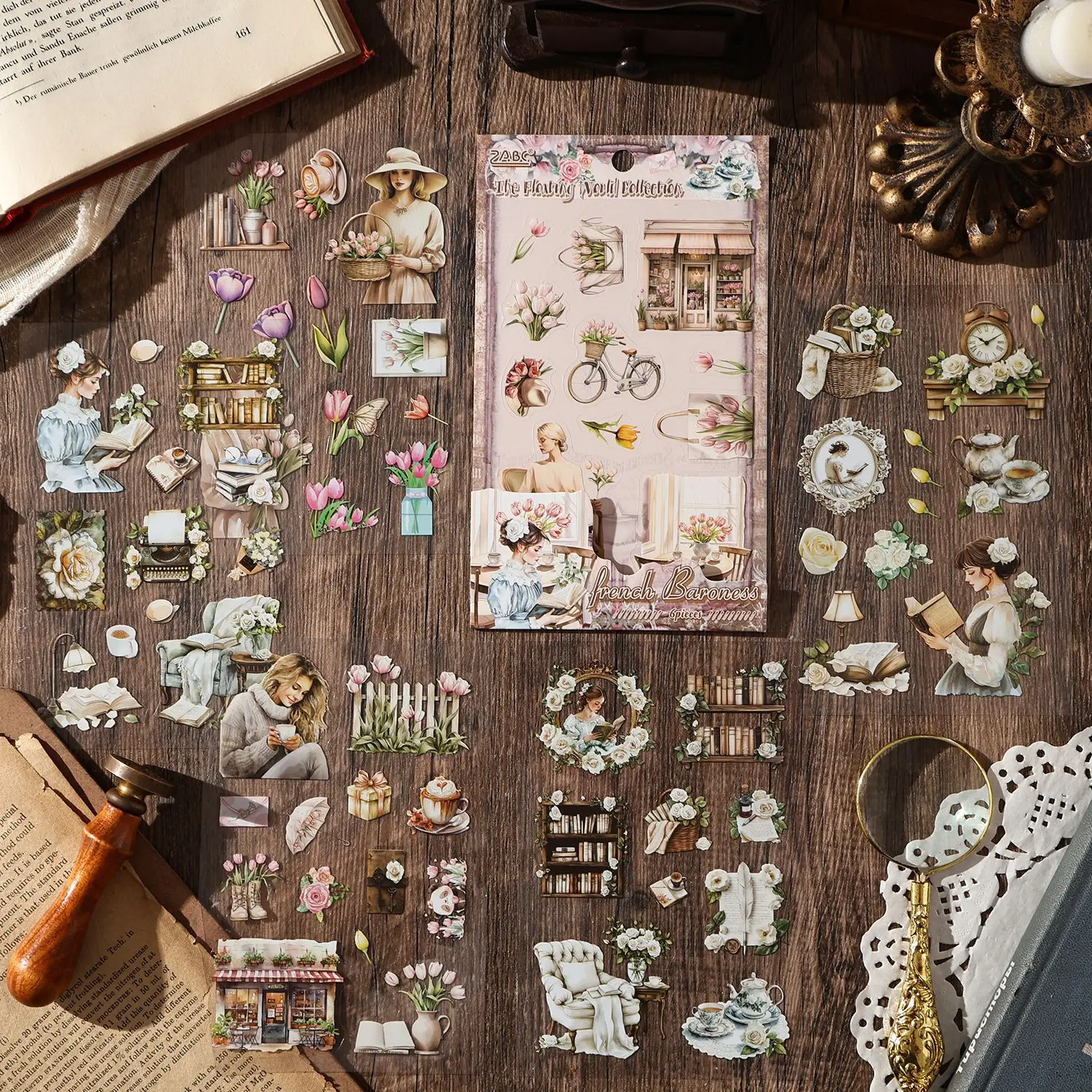 The World Collect Stamps Series Vintage Reise Charakter Landschaft PET Aufkleber Kreatives DIY Journal Material Collage Briefpapier