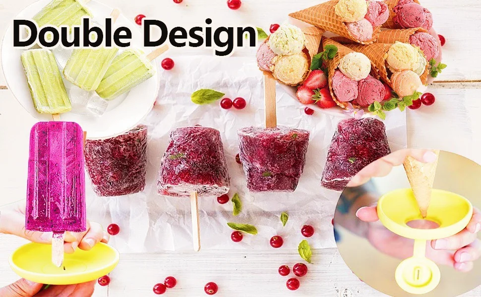 Brand New Creative Ice Cream Stand, Drip-proof Silicone Popsicle Stand, Children's Frozen Snack Stand, Popsicle Sticks
