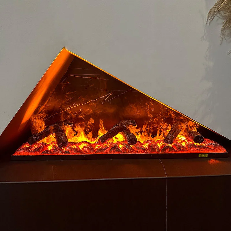 

【Hot】High Quality Modern 3D Fogging Atomized Simulated Charcoal Electric Fireplace Embedded Features Stainless Steel Living Room