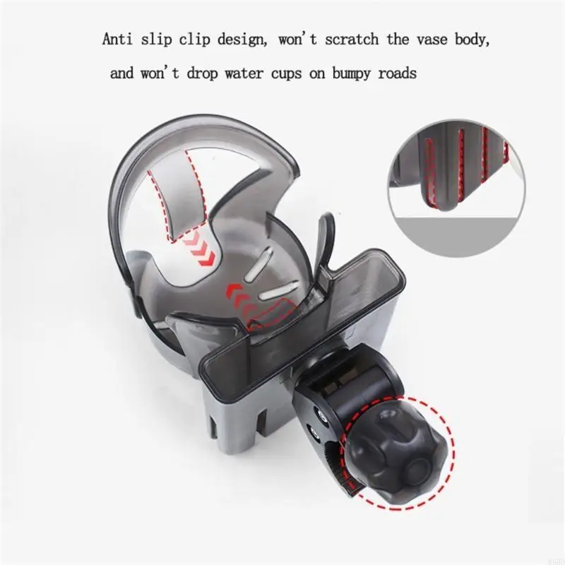 R66D عربة كأس حامل الهاتف يدفع باليدين شرب حامل عربة كوب الهاتف كليب البلاستيك