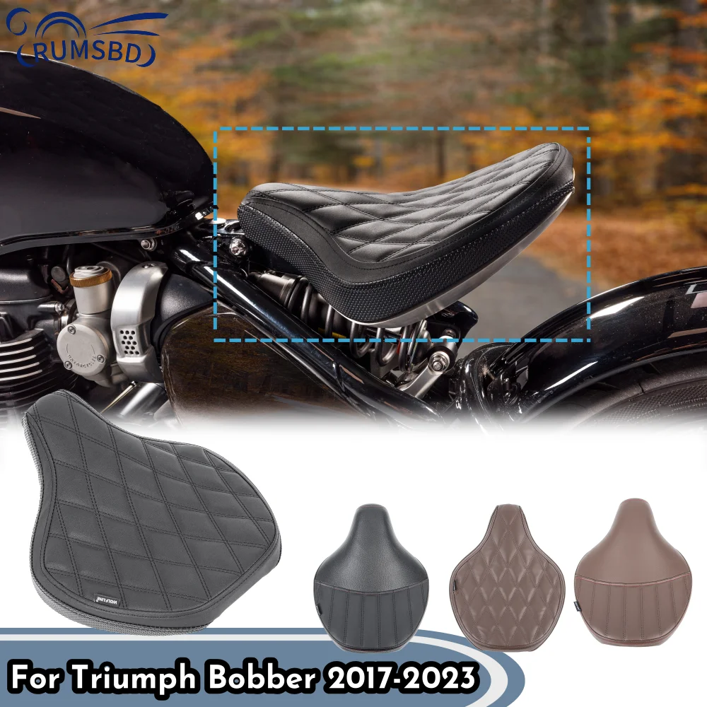 

For Triumph Bobber 2017-2023 2022 2021 Motorcycle Front Driver Vintage Solo Seat Cover Foaming Cushion Pillion Hump Cowl Fairing