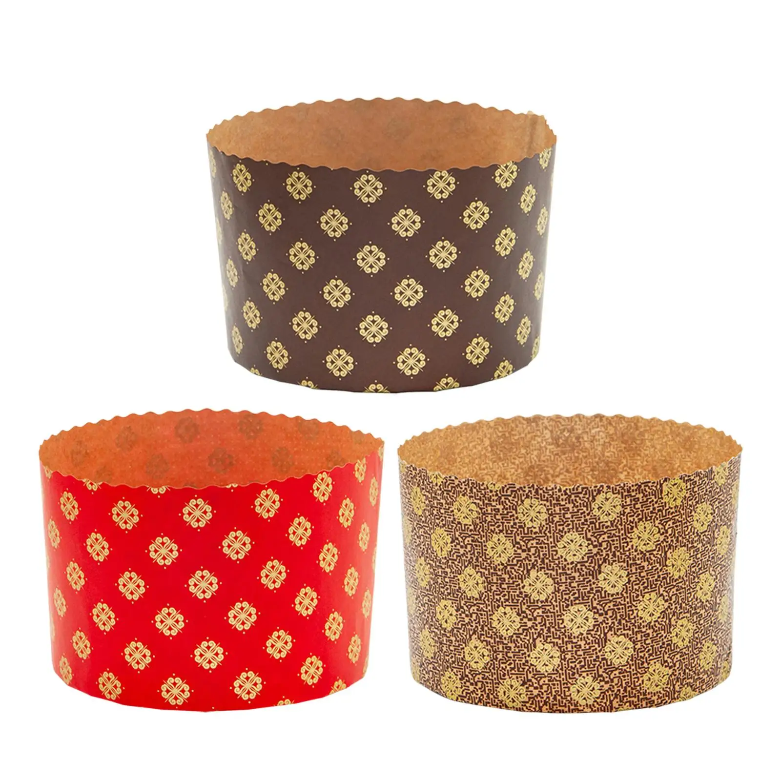 100x Panettone Paper Tray Baking Cupcake Cups for Anniversary Christmas