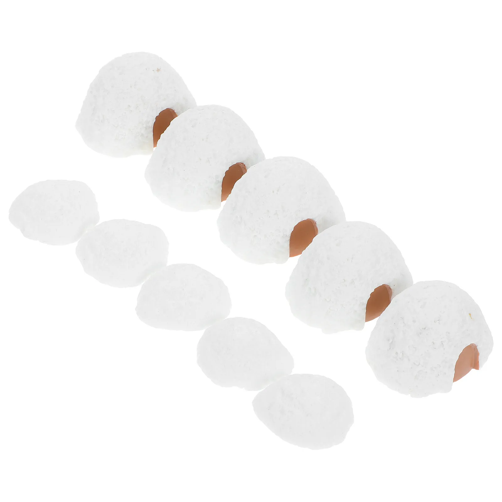 Miniature Resin Houses 10Pcs Winter Snow Scene Fairy Garden Decor Arctic Landscape Shelf Desk Ornaments